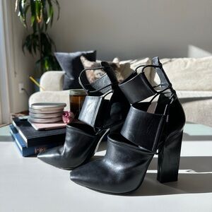 Alexander Wang Mackenzie Black Leather Booties